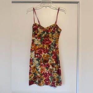 Floral Spaghetti Strap Mini Dress